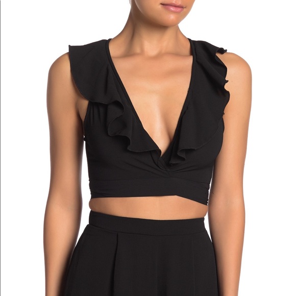Show Me Your Mumu Florence Wrap Crop Top L - Picture 1 of 5
